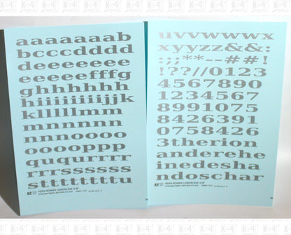 Lowercase Penn Roman Letter Number Alphabet