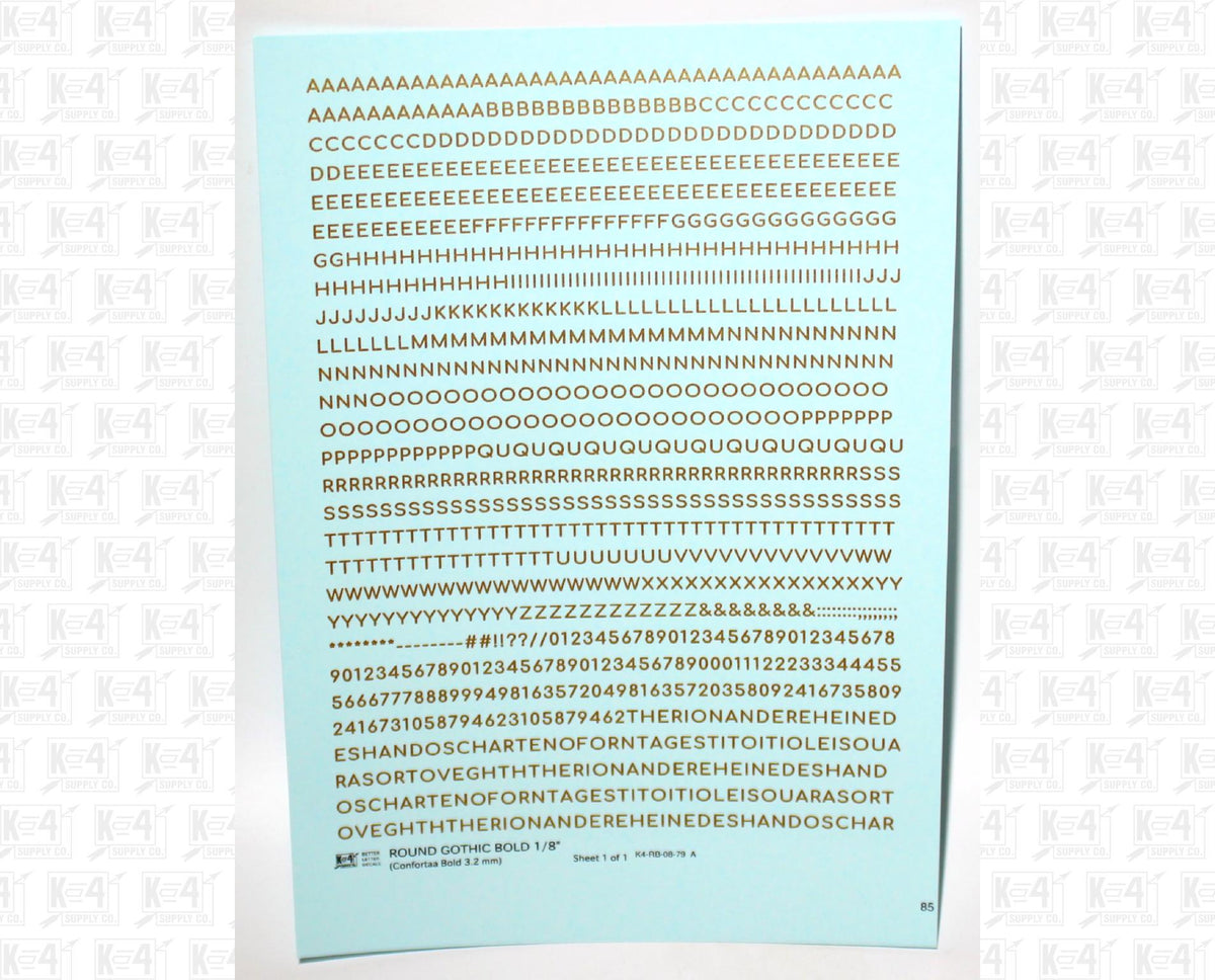 Round Modern Gothic Bold Letter Number Alphabet