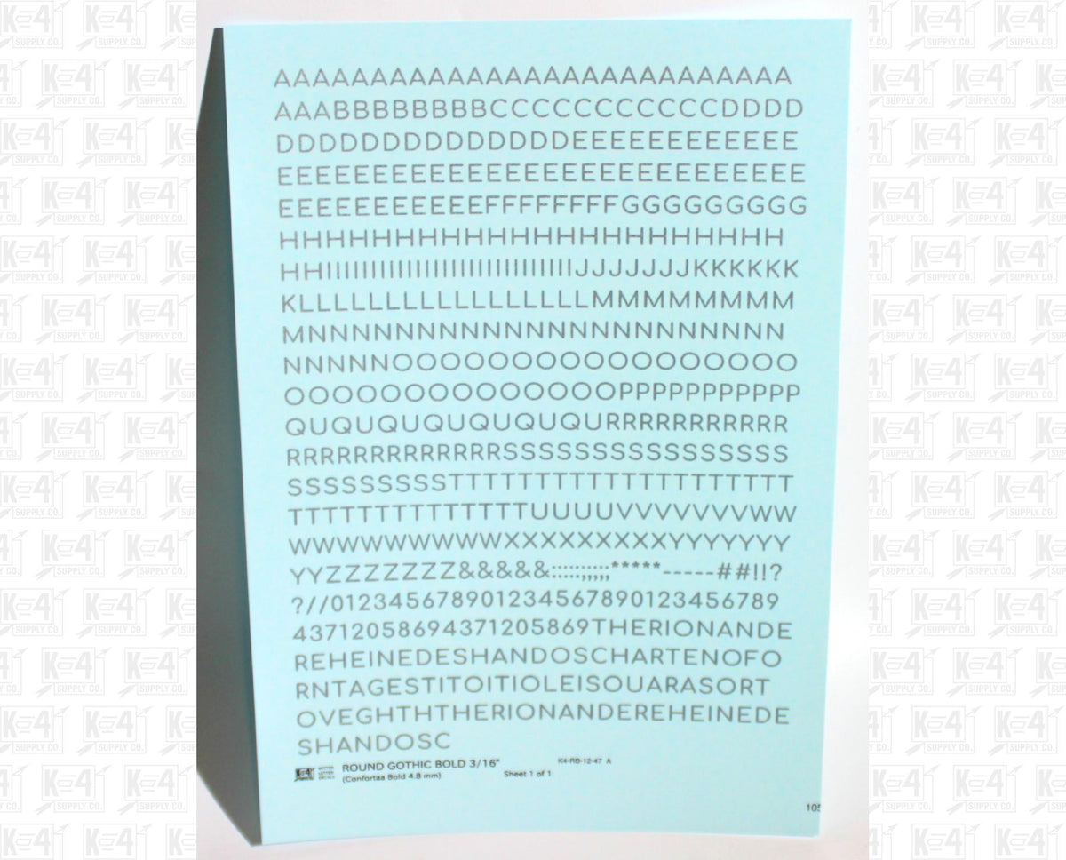 Round Modern Gothic Bold Letter Number Alphabet