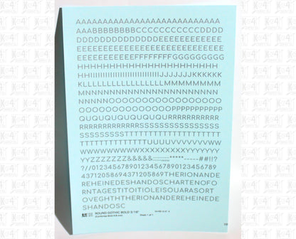 Round Modern Gothic Bold Letter Number Alphabet