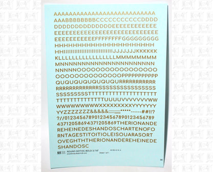 Round Modern Gothic Bold Letter Number Alphabet