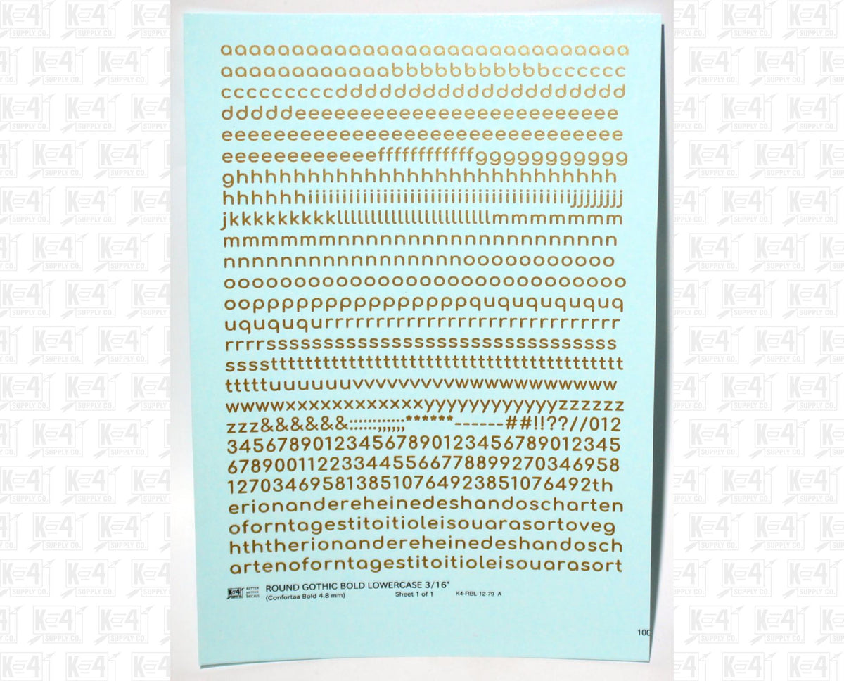 Lowercase Round Modern Gothic Bold Letter