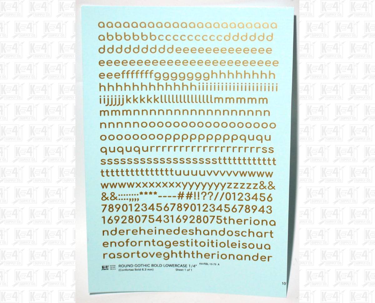 Lowercase Round Modern Gothic Bold Letter