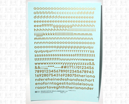 Lowercase Round Modern Gothic Bold Letter