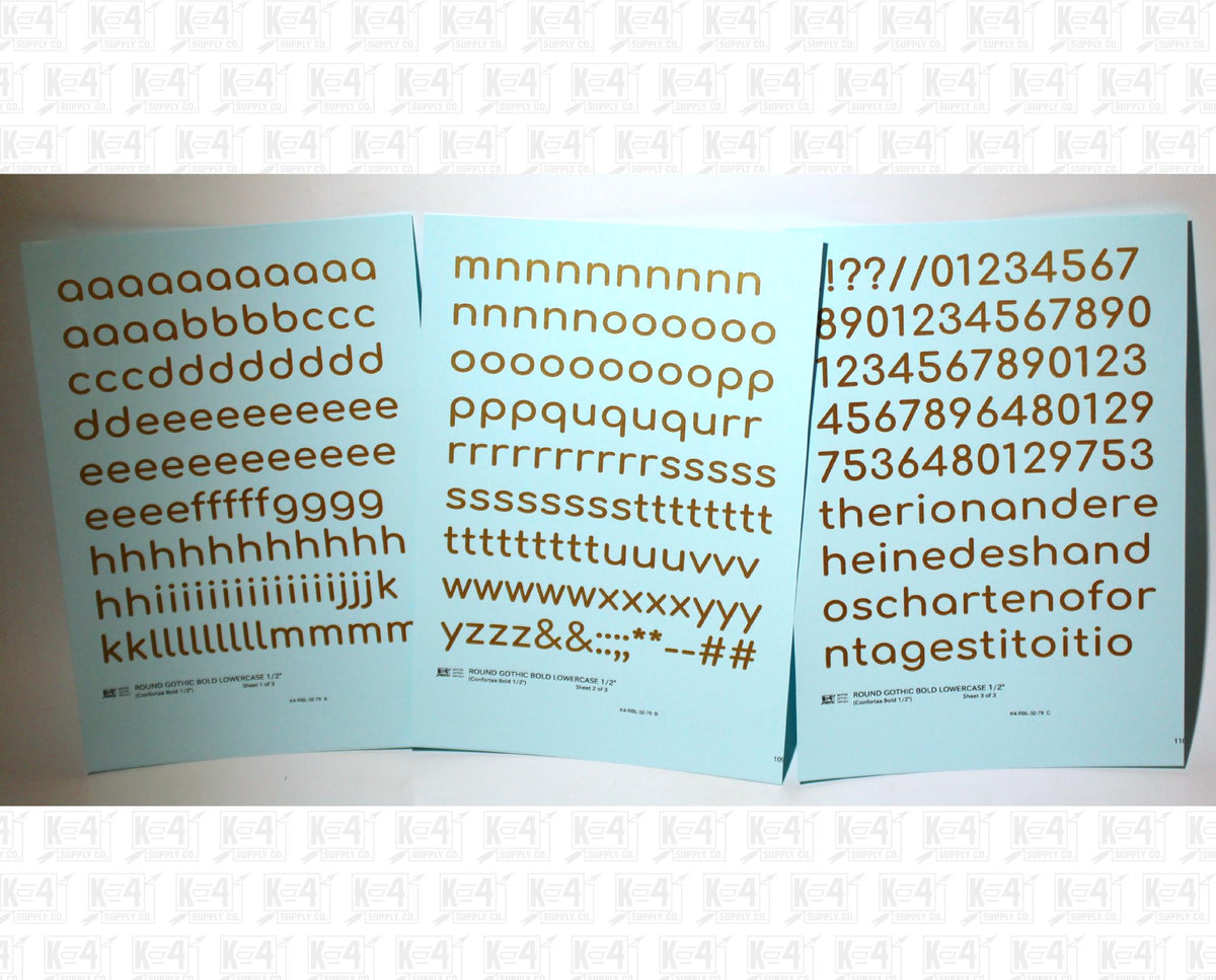 Lowercase Round Modern Gothic Bold Letter