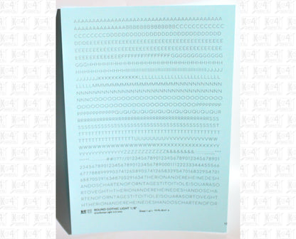 Round Modern Gothic Light Letter Number Alphabet