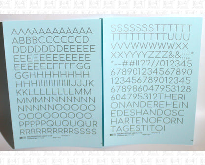 Round Modern Gothic Light Letter Number Alphabet