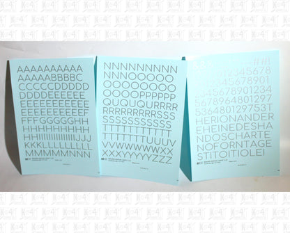 Round Modern Gothic Light Letter Number Alphabet