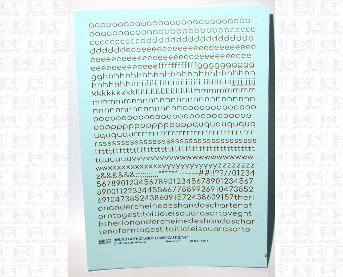 Lowercase Round Modern Gothic Light Letter