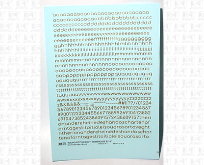 Lowercase Round Modern Gothic Light Letter