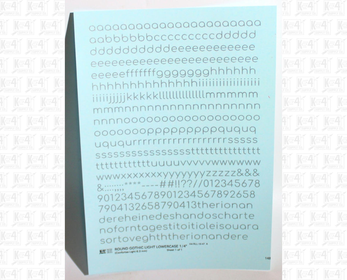 Lowercase Round Modern Gothic Light Letter