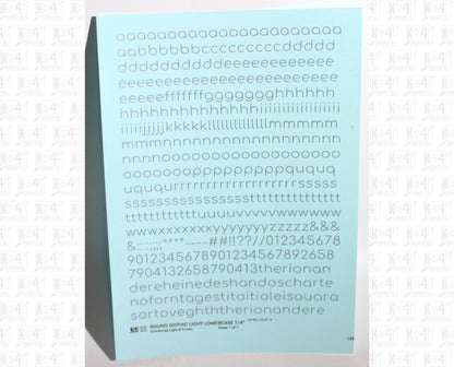 Lowercase Round Modern Gothic Light Letter