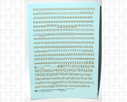 Lowercase Round Modern Gothic Light Letter