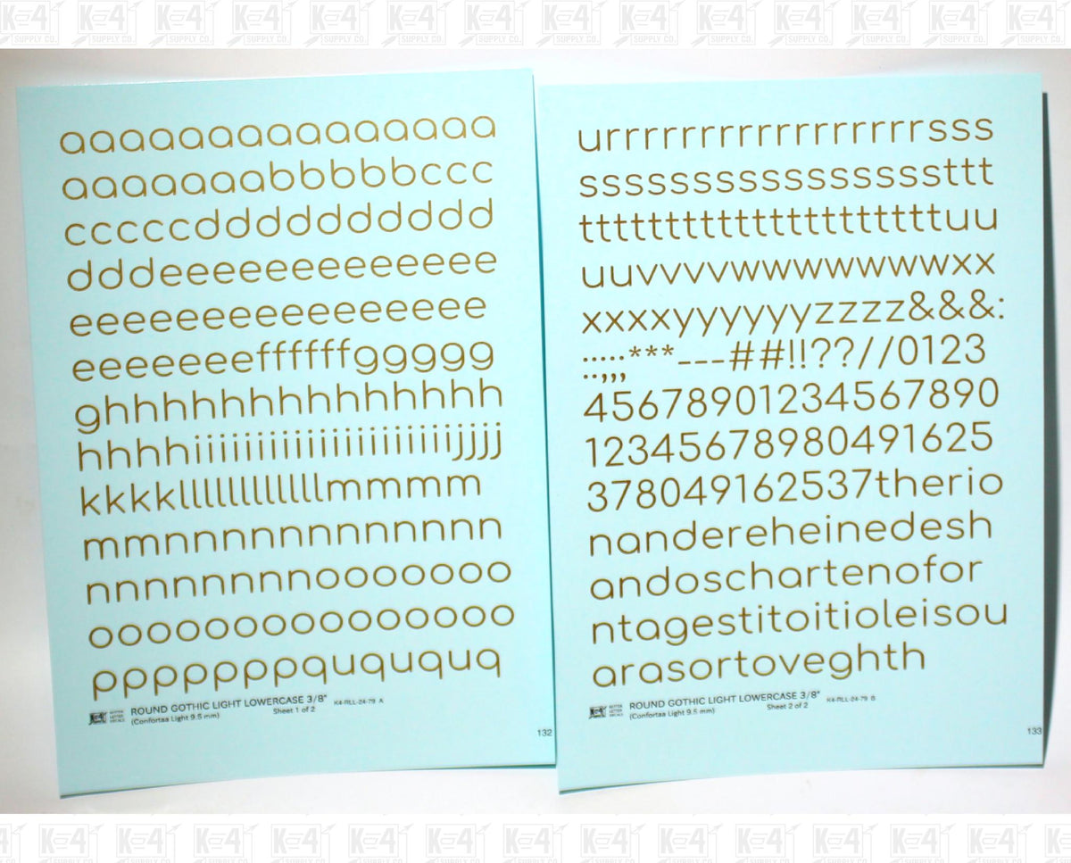 Lowercase Round Modern Gothic Light Letter