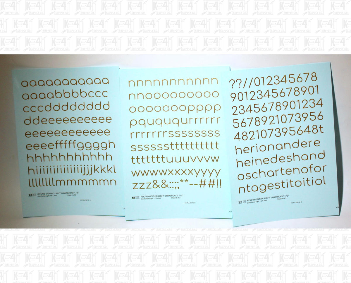 Lowercase Round Modern Gothic Light Letter
