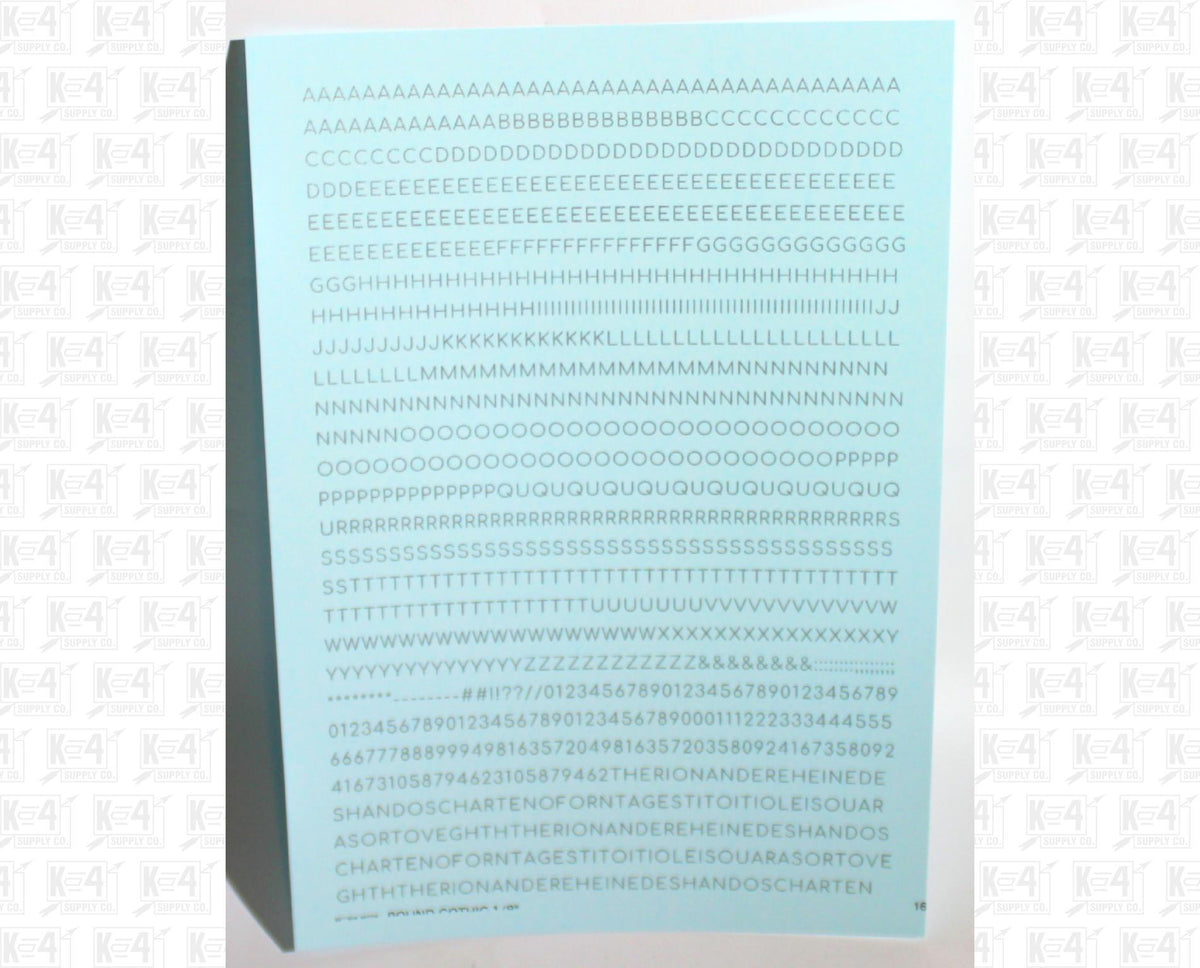 Round Modern Gothic Letter Number Alphabet