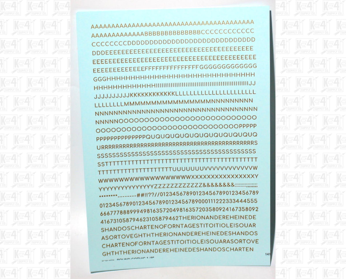 Round Modern Gothic Letter Number Alphabet