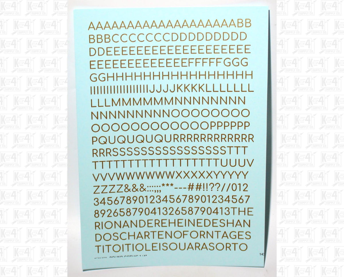 Round Modern Gothic Letter Number Alphabet