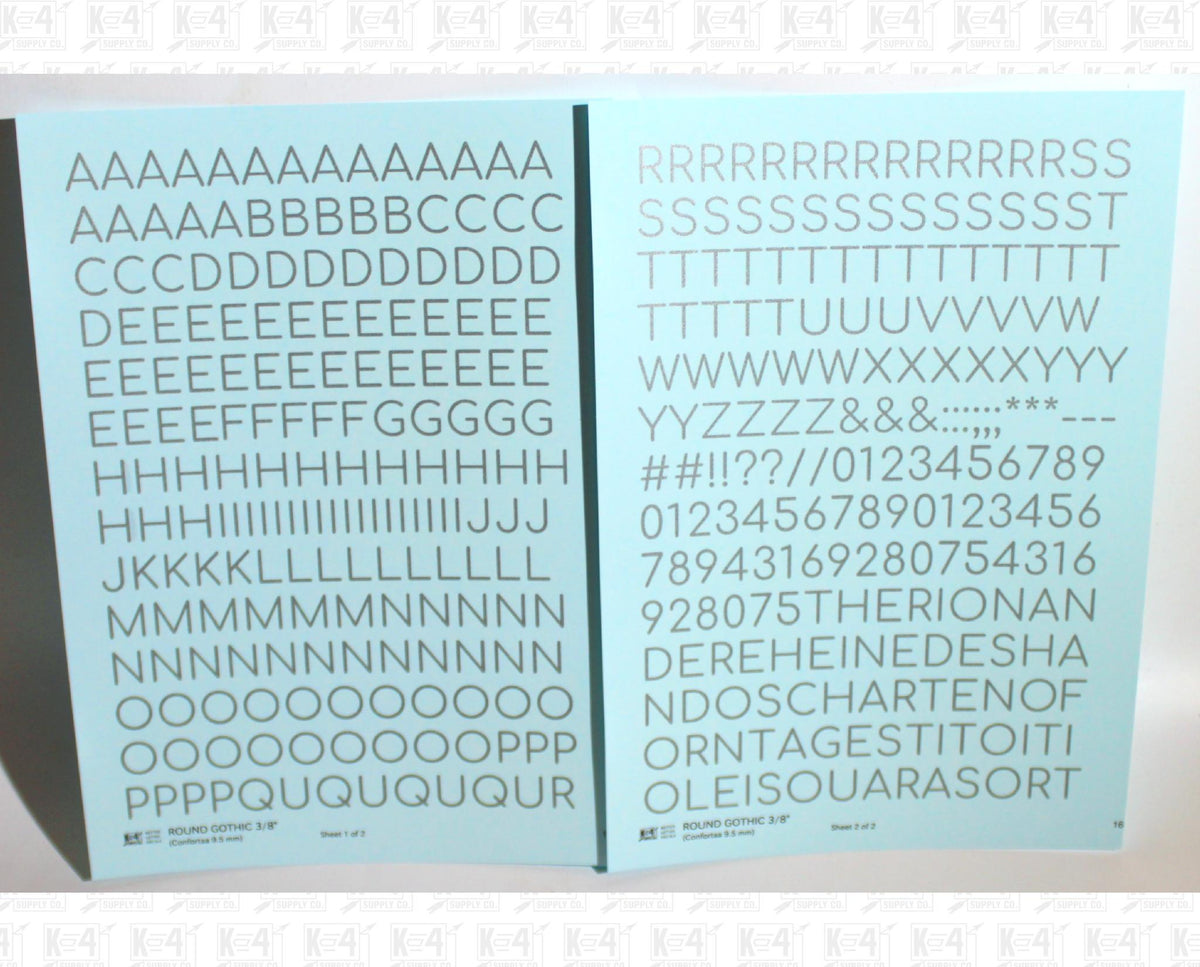 Round Modern Gothic Letter Number Alphabet