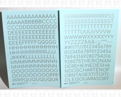 Round Modern Gothic Letter Number Alphabet