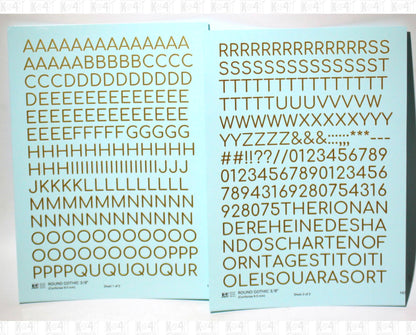 Round Modern Gothic Letter Number Alphabet
