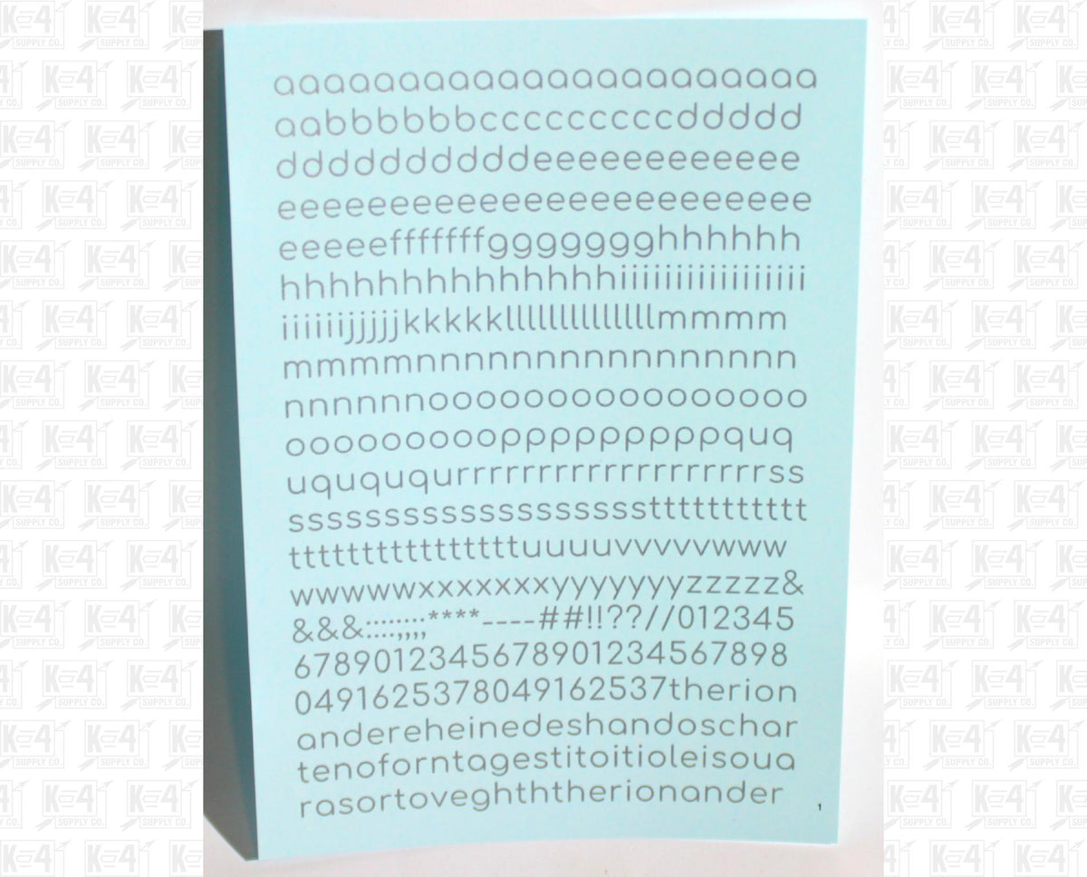 Lowercase Round Modern Gothic Letter Alphabet
