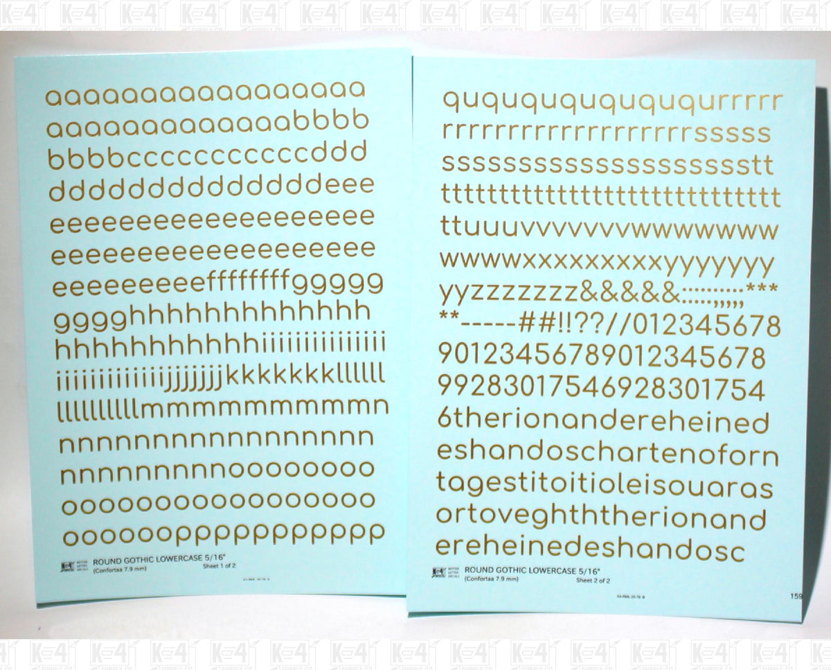 Lowercase Round Modern Gothic Letter Alphabet