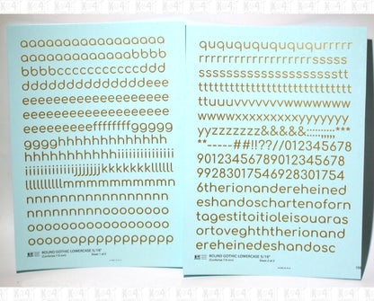 Lowercase Round Modern Gothic Letter Alphabet