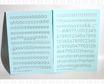 Lowercase Round Modern Gothic Letter Alphabet