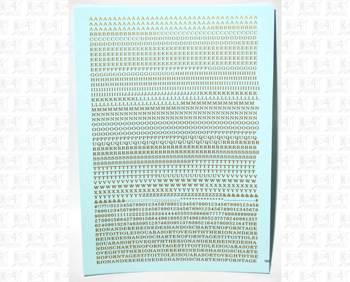 Railroad Roman Letter Number Alphabet