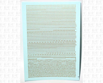 Railroad Roman Letter Number Alphabet