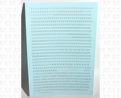 Railroad Roman Letter Number Alphabet