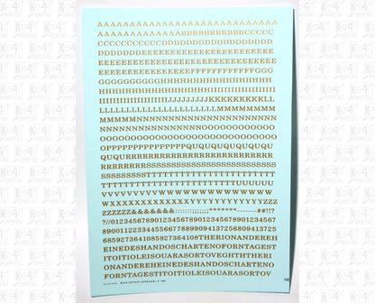 Railroad Roman Letter Number Alphabet