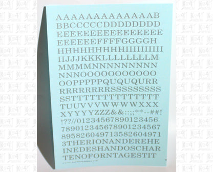 Railroad Roman Letter Number Alphabet