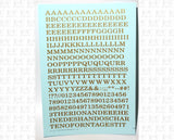 Railroad Roman Letter Number Alphabet