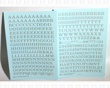 Railroad Roman Letter Number Alphabet