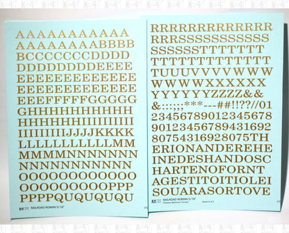 Railroad Roman Letter Number Alphabet