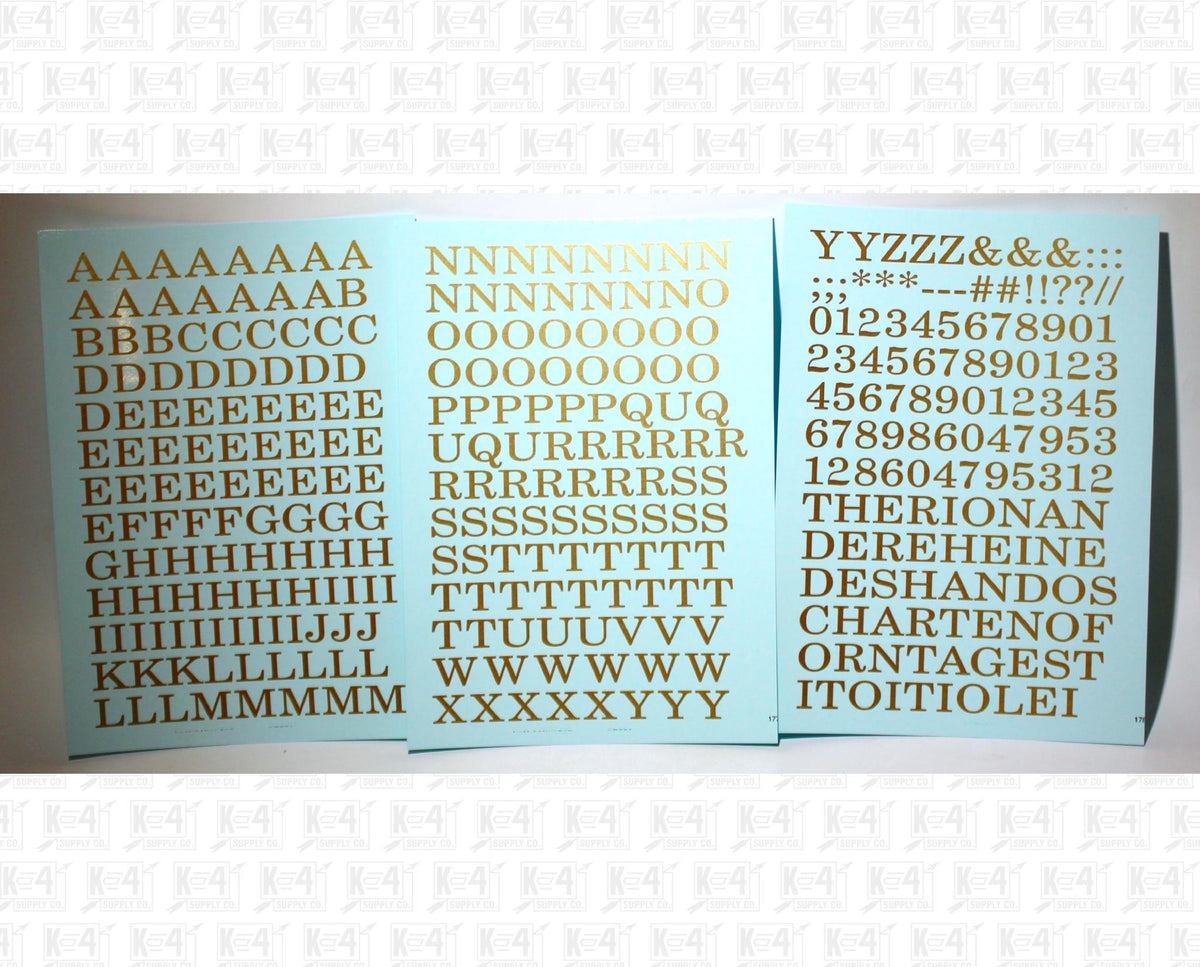 Railroad Roman Letter Number Alphabet