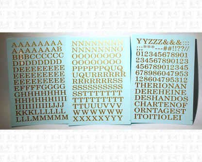 Railroad Roman Letter Number Alphabet
