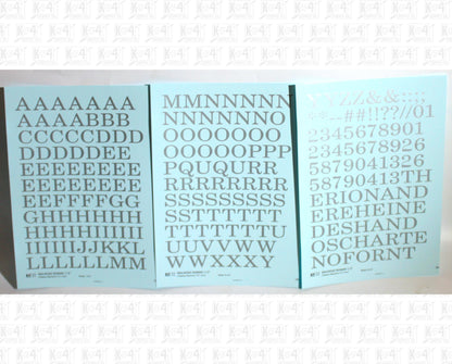 Railroad Roman Letter Number Alphabet