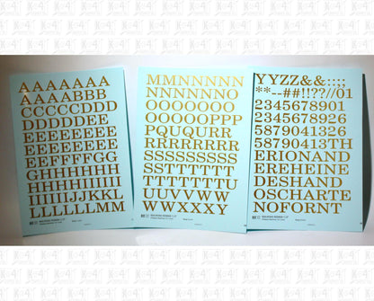 Railroad Roman Letter Number Alphabet