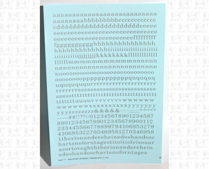 Lowercase Railroad Roman Letter Number Alphabet