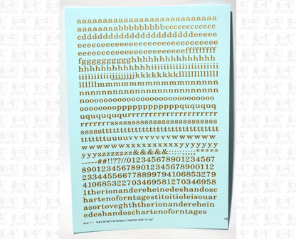 Lowercase Railroad Roman Letter Number Alphabet