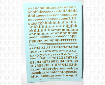 Lowercase Railroad Roman Letter Number Alphabet