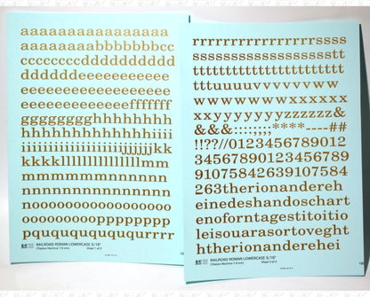 Lowercase Railroad Roman Letter Number Alphabet