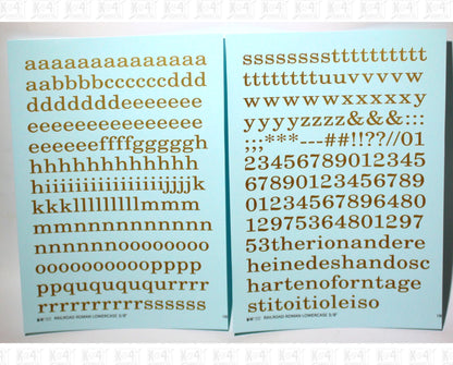 Lowercase Railroad Roman Letter Number Alphabet