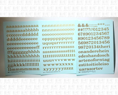 Lowercase Railroad Roman Letter Number Alphabet