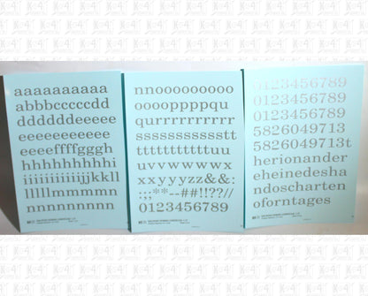Lowercase Railroad Roman Letter Number Alphabet