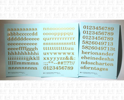 Lowercase Railroad Roman Letter Number Alphabet