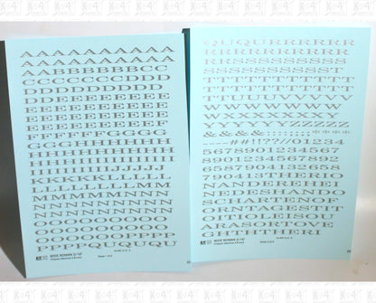 Wide Roman Letter Number Alphabet